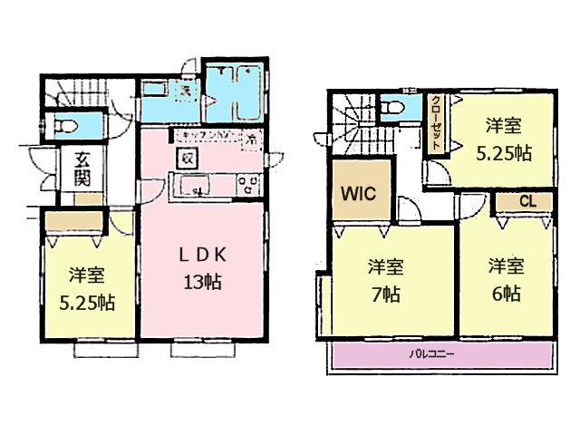 Floor plan. 34,800,000 yen, 4LDK, Land area 118.6 sq m , Building area 89.84 sq m