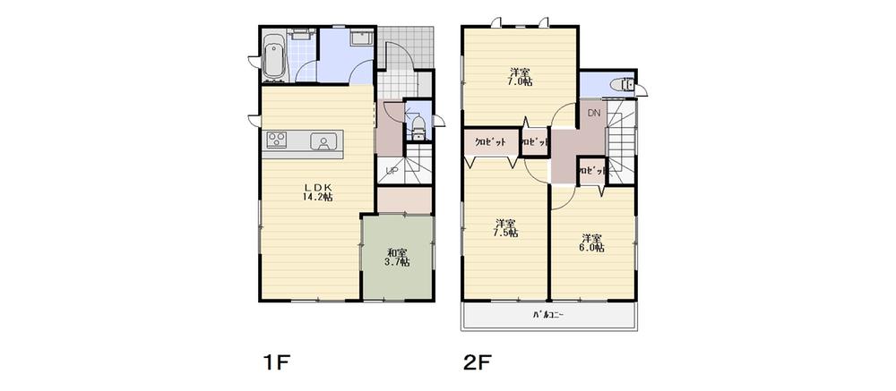 Floor plan. (5 Building), Price 40,800,000 yen, 4LDK, Land area 110.11 sq m , Building area 87.48 sq m