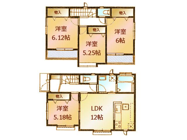 Floor plan. 35,800,000 yen, 3LDK, Land area 121.23 sq m , Building area 85.63 sq m