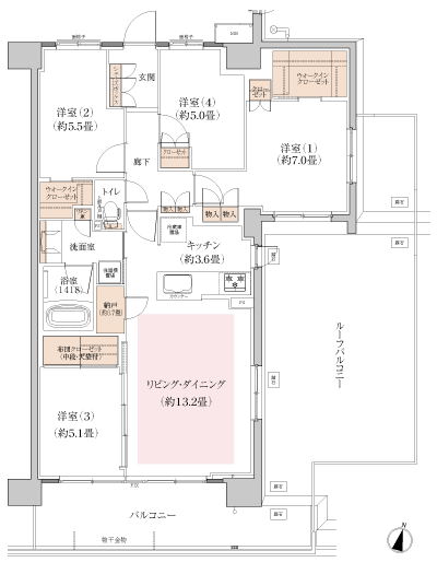 Floor: 4LDK + N + 2WIC, occupied area: 90.99 sq m, Price: TBD
