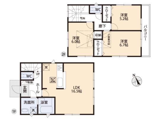 Floor plan. 32,800,000 yen, 3LDK, Land area 107.55 sq m , Building area 81.81 sq m floor plan
