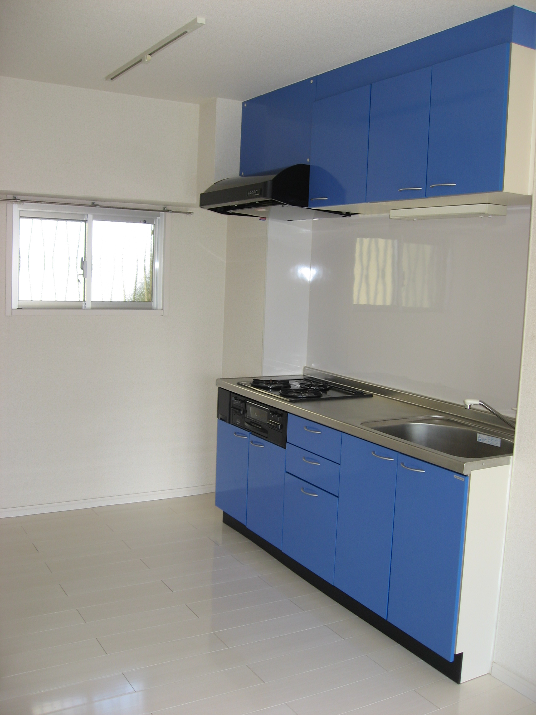 Kitchen. Also happily cooking in the refreshing blue of the system kitchen!