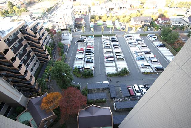 Parking lot. Common areas