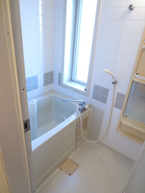 Bath. Bright comfortable bath with a window.