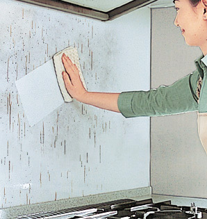 Kitchen.  [Enamel panel] Adopt the vivid colors faded hard enamel panel. Since the surface is glassy, Dirt is not penetration. Your hand put also wipe lightly quick and people.