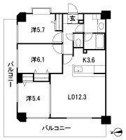 Floor: 3LDK, occupied area: 68.82 sq m