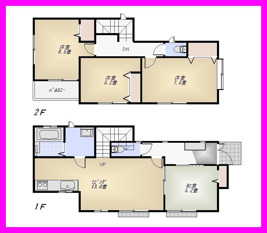 Floor plan. (I Building), Price 42,900,000 yen, 4LDK, Land area 120.15 sq m , Building area 92.01 sq m
