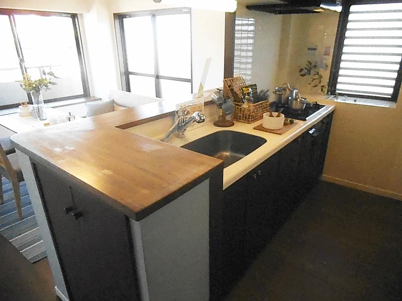 Kitchen. Open type of face-to-face kitchen