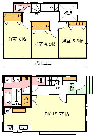 Building plan example (floor plan). Building plan example Building price 11.6 million yen, Building area 81.81 sq m