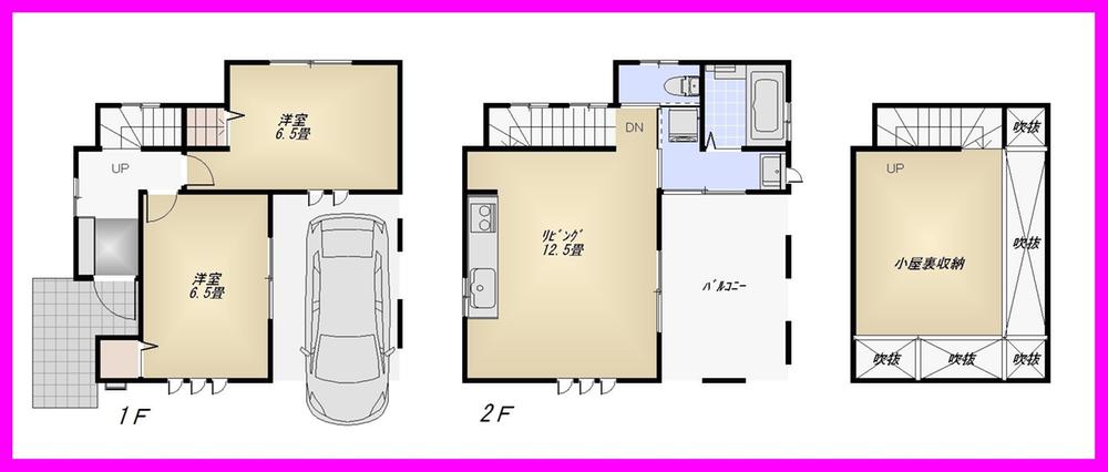 Floor plan. 33,800,000 yen, 2LDK, Land area 77.74 sq m , Building area 59.23 sq m