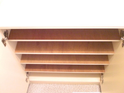 Entrance. Shoe box