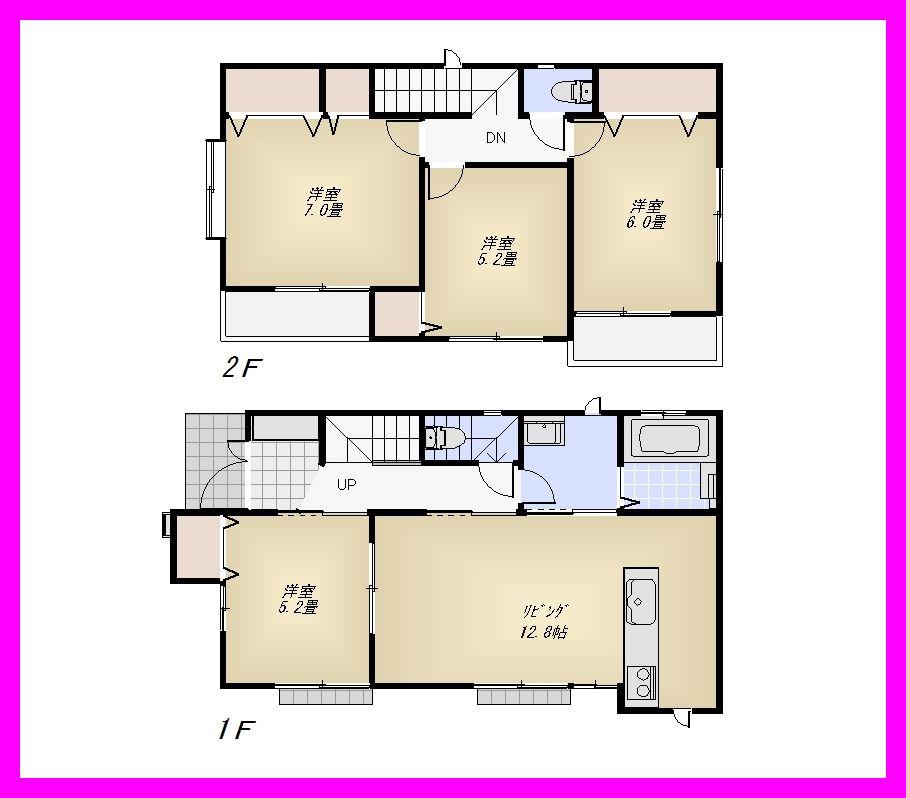 Floor plan. 40,800,000 yen, 4LDK, Land area 90.69 sq m , Building area 88.7 sq m