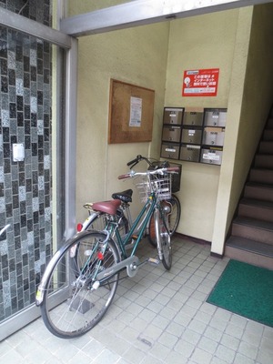 Parking lot. Bicycle parking space