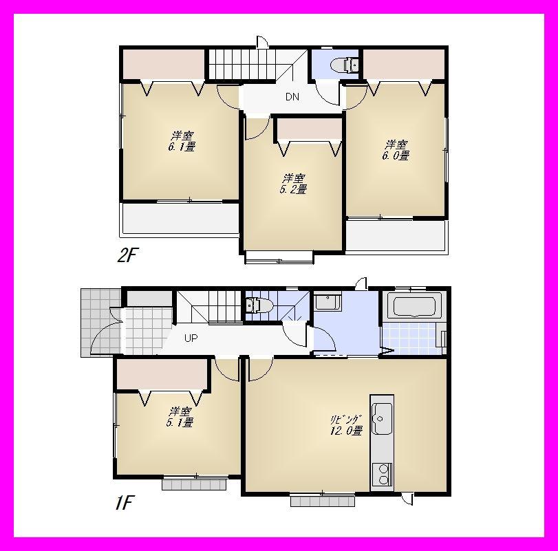 Floor plan. 35,800,000 yen, 4LDK, Land area 121.23 sq m , Building area 85.63 sq m