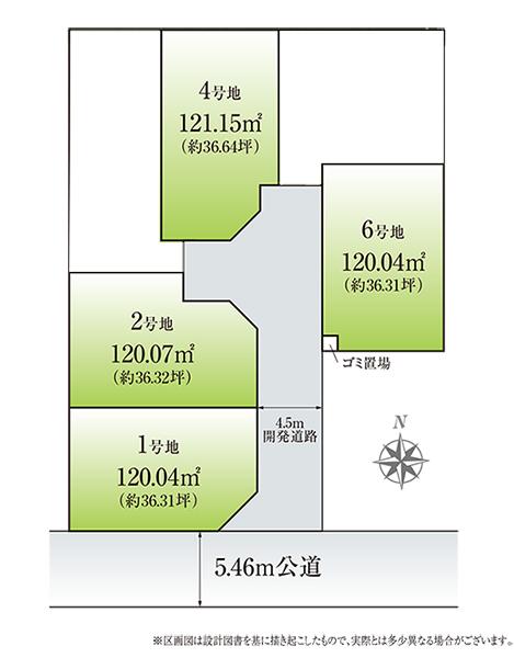 Compartment figure. Land prices -  ※ Sales compartment Figure