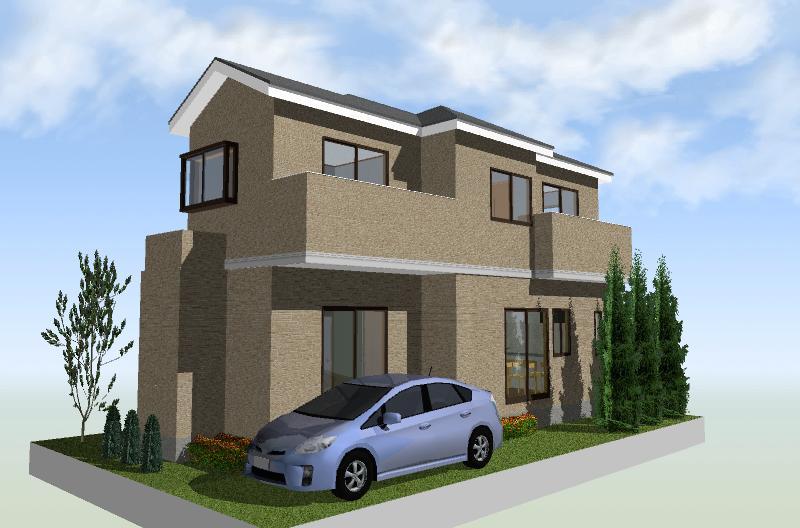 Rendering (appearance). Bright floor plan Rendering Perth of Zenshitsuminami direction