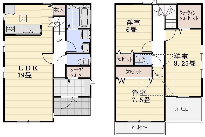 Floor plan. (5 Building), Price 30,800,000 yen, 3LDK, Land area 111.08 sq m , Building area 100.2 sq m