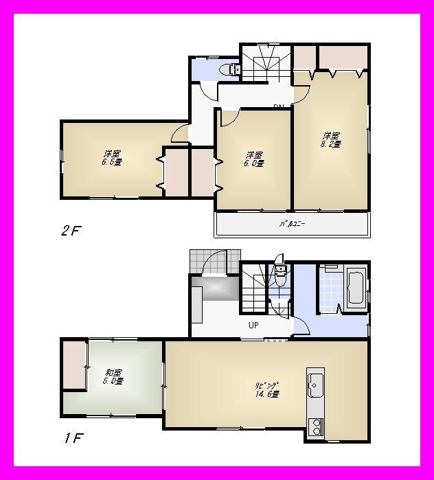 Floor plan. 33,800,000 yen, 4LDK, Land area 105.64 sq m , Building area 99.57 sq m floor plan