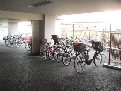 Parking lot. Bicycle-parking space