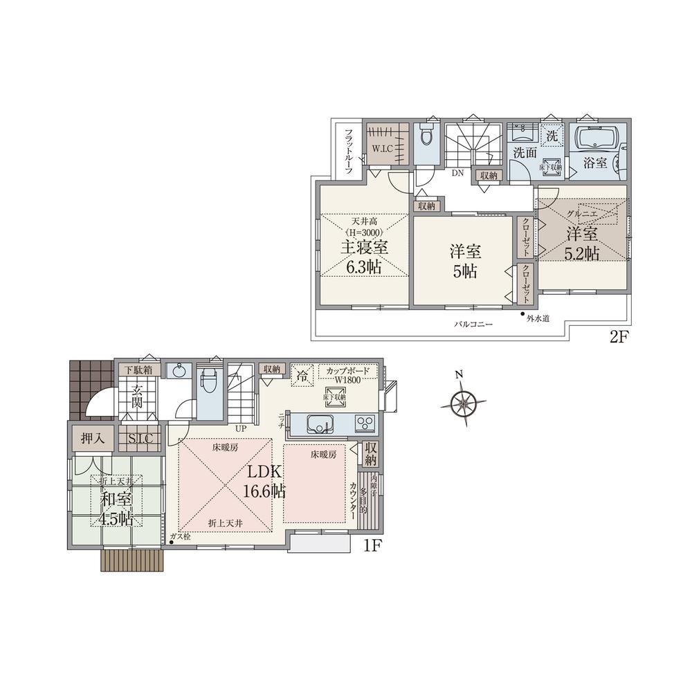 Floor plan. Modern Japanese style appearance