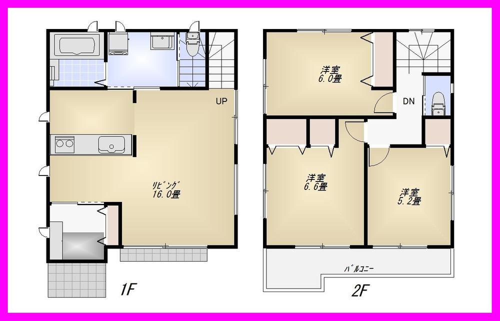 Floor plan. 39,800,000 yen, 3LDK, Land area 101.17 sq m , Building area 79.77 sq m
