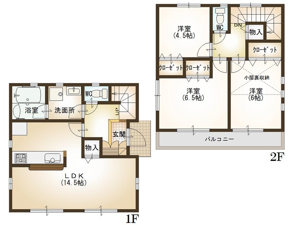 Floor plan. 46,800,000 yen, 3LDK, Land area 100.03 sq m , Building area 78.57 sq m