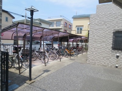 Parking lot. Bicycle-parking space