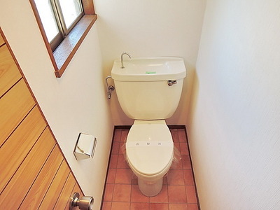 Toilet. Window with toilet There is also on the second floor