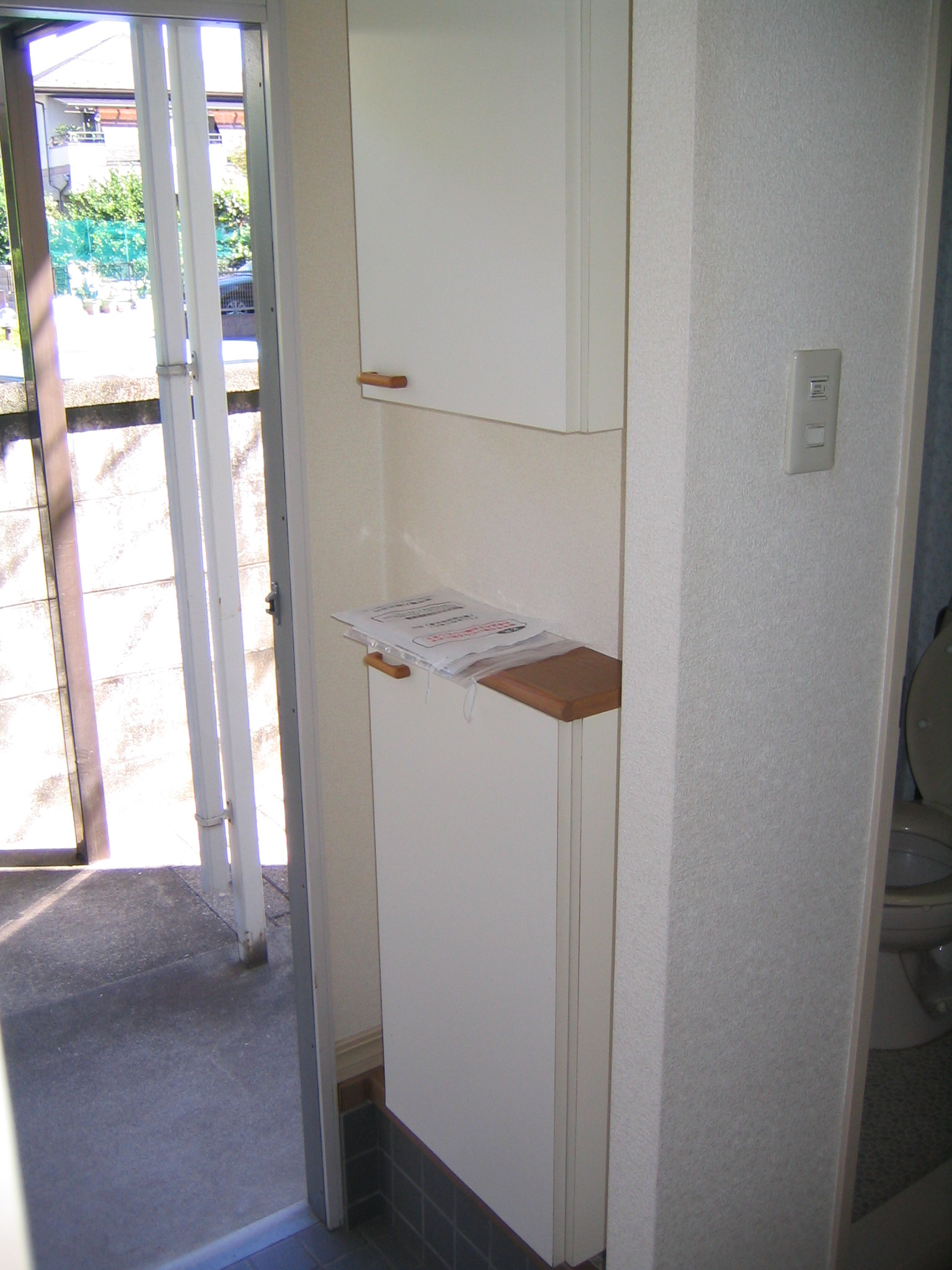 Entrance. Shoes pop box