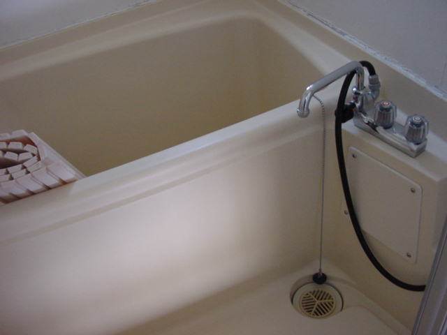 Bath. Popular bus Restroom