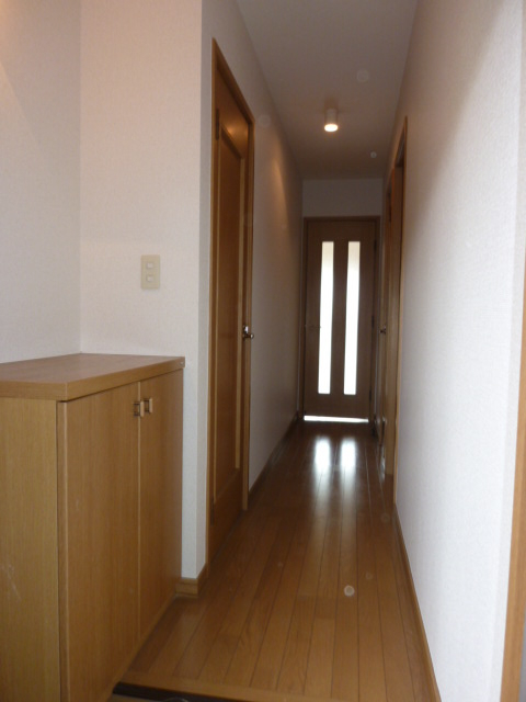 Entrance. Shoe box there