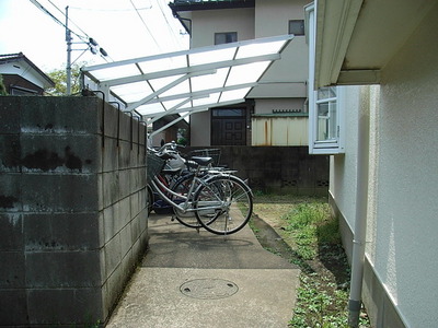 Parking lot. Bicycle-parking space