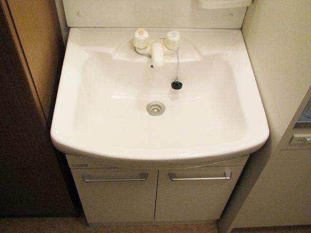 Washroom. With separate wash basin