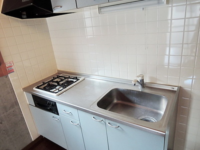 Kitchen. Two-burner gas stove with a kitchen