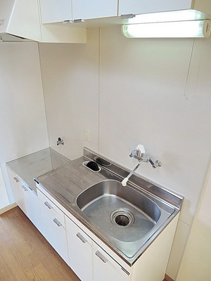 Kitchen. Two-necked gas stove installation Allowed Kitchen