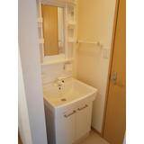 Washroom. Happy independence washbasin