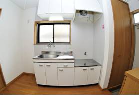 Kitchen. Gas stove 2 burners installed Allowed Kitchen