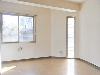 Living and room. Corner room two-sided lighting