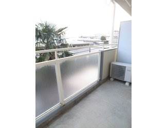 Balcony. Wide bright