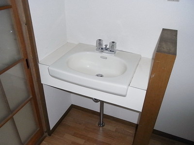 Washroom. Independent wash basin