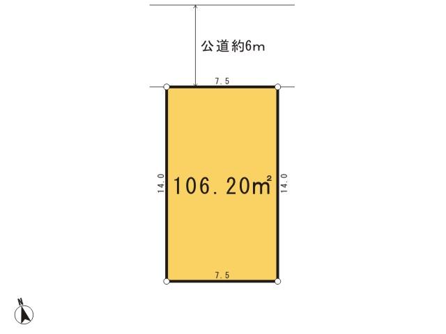 Compartment figure. Land price 35 million yen, Land area 106.2 sq m