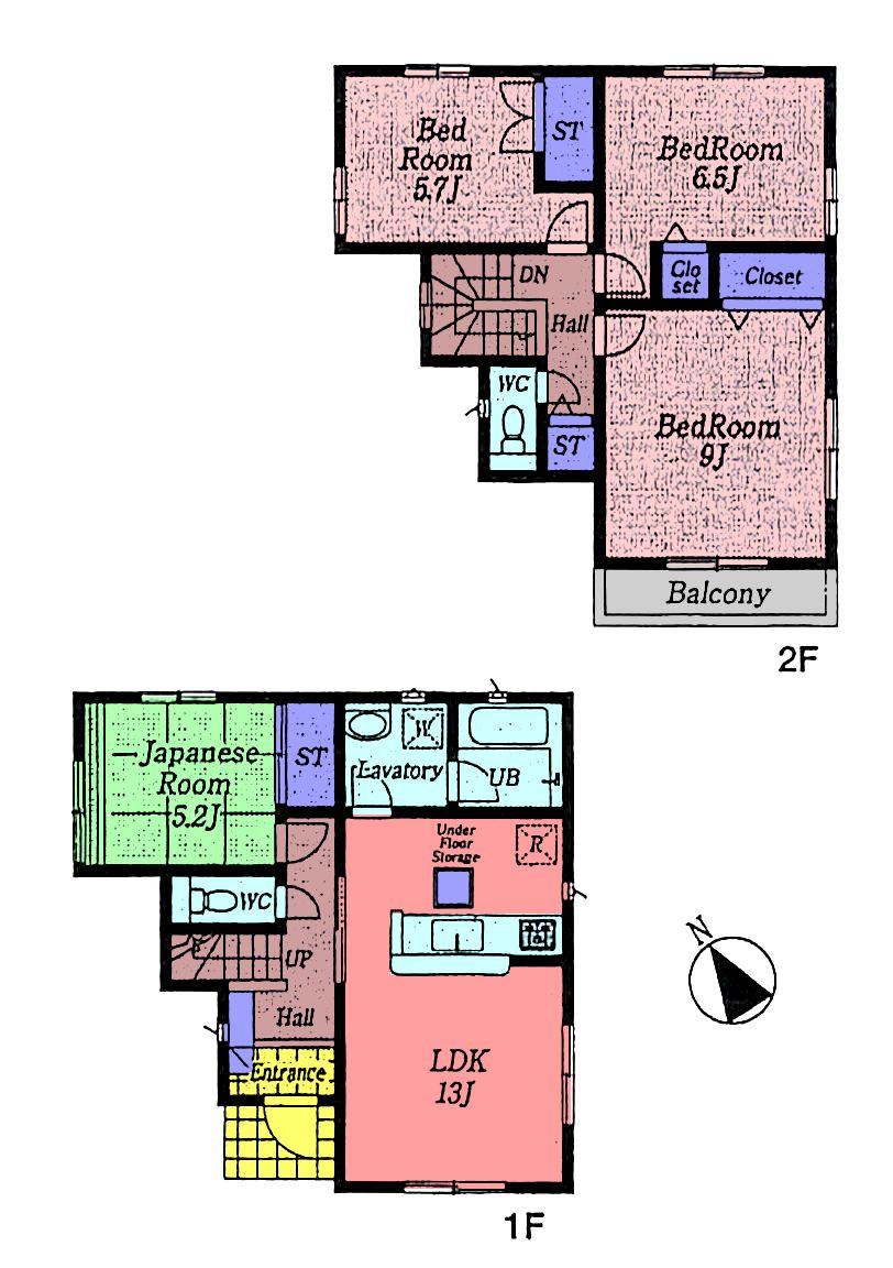 Floor plan. 38,800,000 yen, 4LDK, Land area 94.95 sq m , Building area 93.14 sq m