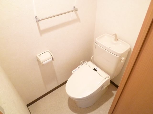 Toilet. Toilet is with a bidet.