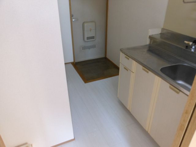 Kitchen. Kitchen space as seen from the room