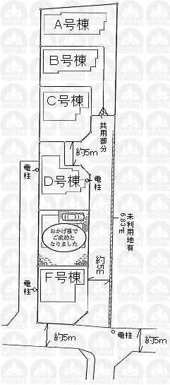 The entire compartment Figure. All six buildings This selling 4 buildings A Building: 178.09 sq m (53.87 square meters) B Building: 129.77 sq m (39.25 square meters) D Building: 128.82 sq m (38.96 square meters) F Building: 125.09 sq m (37.83 square meters)