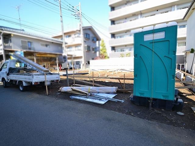 Local appearance photo. Koganei Maehara-cho 4-chome field landscape During construction