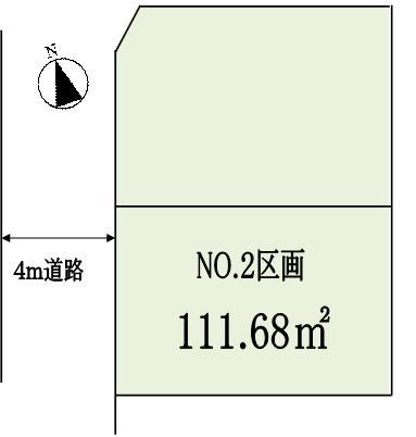 Compartment figure. Land price 37,800,000 yen, Land area 111.68 sq m