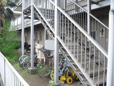 Parking lot. Bicycle parking space
