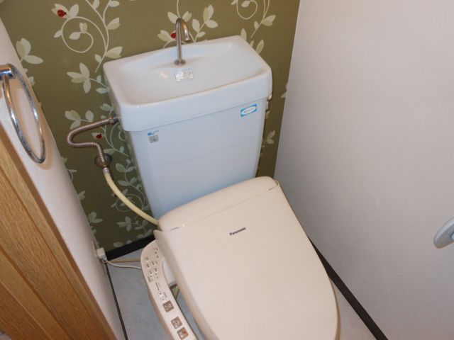 Toilet. Lovely wallpaper with toilet Washlet