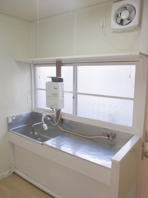 Kitchen. Gas stove installed Friendly Kitchen